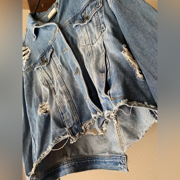 Distressed Denim Jacket - Picture 3 of 5